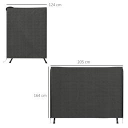 Outsunny Patio Swing Shelter: Waterproof Oxford Canopy for Outdoor Seating, Dark Grey, Ample Coverage - Aosom UK - thumbnail 3