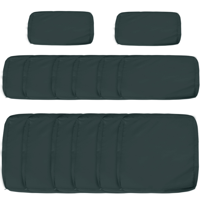 Outsunny Garden Rattan Sofa Cushion Polyester Cover Replacement Outdoor- No Cushion Included Dark Grey - image 1