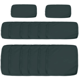 Outsunny Garden Rattan Sofa Cushion Polyester Cover Replacement Outdoor- No Cushion Included Dark Grey - thumbnail 1