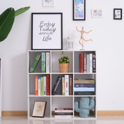 HOMCOM Wooden Cabinet Freestanding Open Cabinet with 9 Cubes, Storage for Bedroom, Living Room, Study, Office, White - Aosom UK - thumbnail 8