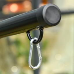 Outsunny Hanging Hammock Stand Hammock Chair Stand C Stand Steel Heavy Duty Stand for Air Porch Swing Chair (Only Construction) - Aosom UK - thumbnail 7