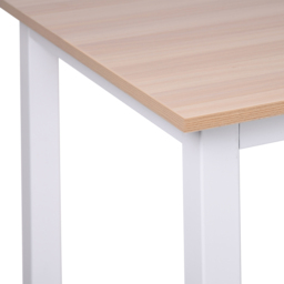 HOMCOM Adjustable Computer Desk, PC Writing Table for Home Office, Stable Workstation with Metal Frame, Oak and White - Aosom UK - thumbnail 9