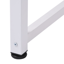 HOMCOM Adjustable Computer Desk, PC Writing Table for Home Office, Stable Workstation with Metal Frame, Oak and White - Aosom UK - thumbnail 8
