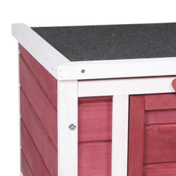 PawHut Rabbit Hutch, Wooden, Durable with Weatherproof Roof, 51 x 42 x 43 cm, Red - Aosom UK - thumbnail 8