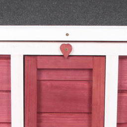 PawHut Rabbit Hutch, Wooden, Durable with Weatherproof Roof, 51 x 42 x 43 cm, Red - Aosom UK - thumbnail 9