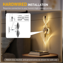 HOMCOM Led Wall Lamp 2 Pack, 13W Modern Indoor Spiral Wall Light, Colour Temperature Adjustable 3000K/4000K/6500K, for Bedroom, Living Room, Hallway, Stairs, Silver Tone - thumbnail 6