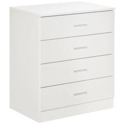 HOMCOM Vertical Storage Cabinet, 4-Drawer Chest with Metal Rails, Anti-Tip, for Playroom, Nursery, Hallway - Aosom UK - thumbnail 1