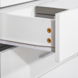 HOMCOM Vertical Storage Cabinet, 4-Drawer Chest with Metal Rails, Anti-Tip, for Playroom, Nursery, Hallway - Aosom UK - thumbnail 8