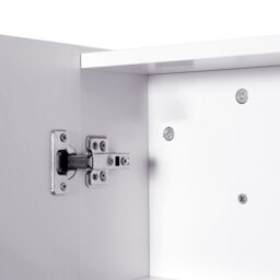 HOMCOM Wall Mounted Bathroom Mirror Cabinet, Double Door Storage Cupboard with Adjustable Shelf, 60H x 70W x 15D cm, White - Aosom UK - thumbnail 7