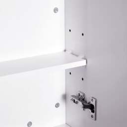 HOMCOM Wall Mounted Bathroom Mirror Cabinet, Double Door Storage Cupboard with Adjustable Shelf, 60H x 70W x 15D cm, White - Aosom UK - thumbnail 8
