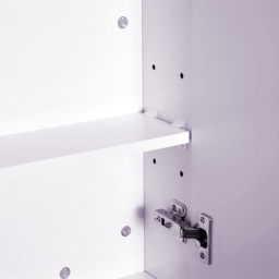 HOMCOM Wall Mounted Bathroom Mirror Cabinet, Double Door Storage Cupboard with Adjustable Shelf, 60H x 70W x 15D cm, White - Aosom UK - thumbnail 8