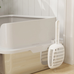 PawHut Stainless Steel Litter Box with Detachable Rim, Easy Clean, Odour-Resistant with Scoop, 60 x 40 x 28 cm - Aosom UK - thumbnail 9