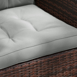 Outsunny 4-Piece Patio Chair Cushions Set, Seat and Back Pillows Replacement for Indoor Outdoor, Light Grey - thumbnail 9
