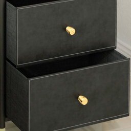 HOMCOM Chest of Drawers, Fabric Dresser with 3 Drawers and Steel Frame, Storage Organizer Unit for Bedroom, Living Room, Hallway, Black - Aosom UK - thumbnail 8