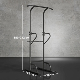 HOMCOM Pull Up Bar Multi-Function Height Adjustable Power Tower Dip Station Equipment - thumbnail 3