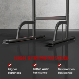 HOMCOM Pull Up Bar Multi-Function Height Adjustable Power Tower Dip Station Equipment - thumbnail 6