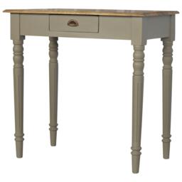 Solid Wood Hand-Painted Writing Desk with Stain-Based Finish, Writing Table with Drawer and Generous Worktop, 45L x 80W x 78H cm, Brown - Aosom UK - thumbnail 8