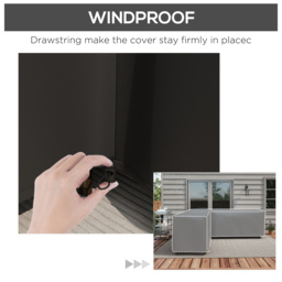 Outsunny 250 x 250cm L-Shaped Protective Furniture Cover - thumbnail 6