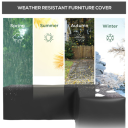 Outsunny 250 x 250cm L-Shaped Protective Furniture Cover - thumbnail 4
