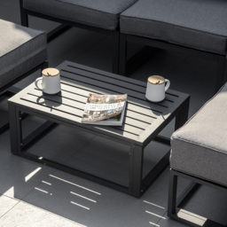 Outsunny 6 Piece Outdoor Couch, Sectional Sofa Set with Aluminum Patio Conversation Furniture, Coffee Table, Footstool & Cushions - Aosom UK - thumbnail 9