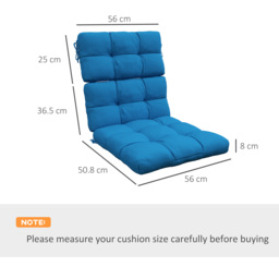Outsunny Garden Seating Comfort: Plush Turquoise Cushions with Backrest Ties for Patio Bliss - Aosom UK - thumbnail 3
