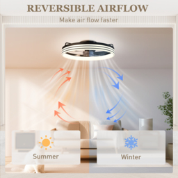 HOMCOM Ceiling Fans with Lights and Remote & App Control, 50cm LED Ceiling Fan Light with 3 Colour Temperatures, 6 Speed, Black - thumbnail 7