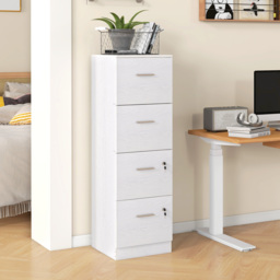 HOMCOM File Cabinet with 4 Drawers for Home Office, Vertical Filing Cabinet with Lock, Adjustable Hanging Bar for A4 and Letter Size - Aosom UK - thumbnail 2