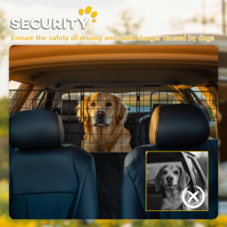 PawHut Dog Guard for Cars with Adjustable Width 93-150cm - Aosom UK - thumbnail 6