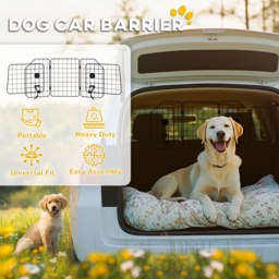 PawHut Dog Guard for Cars with Adjustable Width 93-150cm - Aosom UK - thumbnail 4