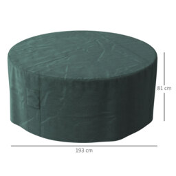 Outsunny Garden  Patio Large Furniture Set Round Cover 600D Oxford Waterproof Ф193 x 80H cm - thumbnail 3