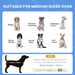 PawHut Elevated Dog Bed with Waterproof, Breathable Mesh and UV Protection Canopy, Blue, for Medium Dogs, 76 x 61 x 73cm - Aosom UK - thumbnail 4