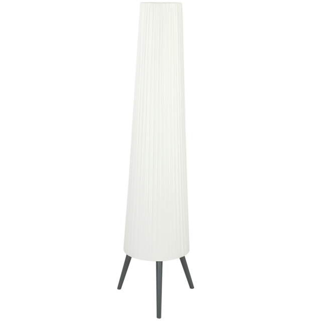 HOMCOM Dimmable Tripod Floor Lamp with Foot Switch, Nordic Standing Lamp with Fabric Shade, 153cm, White - image 1