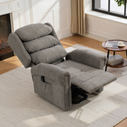 HOMCOM Velvet-Feel Electric Riser Recliner Chair, Power Lift Recliner Chair for Elderly with Remote Control, Dark Grey - thumbnail 7