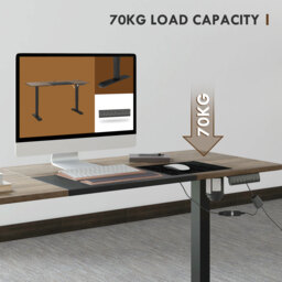 Vinsetto Height Adjustable Electric Standing Desk with 4 Automatic Memory Preset 140cm x 70cm Tabletop Stand Up Desk for Home Office - Aosom UK - thumbnail 9