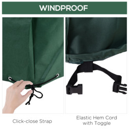 Outsunny Patio Furniture Set Cover Large, 600D Oxford Square Waterproof, 230L x 230W x 70H cm - Aosom UK - thumbnail 5