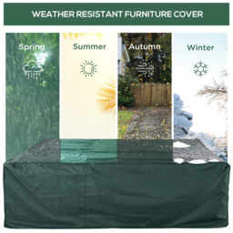 Outsunny Patio Furniture Set Cover Large, 600D Oxford Square Waterproof, 230L x 230W x 70H cm - Aosom UK - thumbnail 6