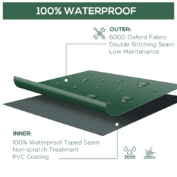 Outsunny Patio Furniture Set Cover Large, 600D Oxford Square Waterproof, 230L x 230W x 70H cm - Aosom UK - thumbnail 4