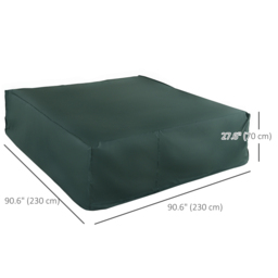 Outsunny Patio Furniture Set Cover Large, 600D Oxford Square Waterproof, 230L x 230W x 70H cm - Aosom UK - thumbnail 3