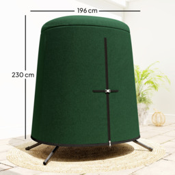 Outsunny 196 x 230 cm Hanging Egg Chair Protective Cover - Green - thumbnail 3