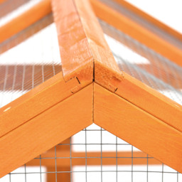 PawHut Chicken Run Coop, Wooden Chicken House for 1-3 Chickens, Hen House Duck Pen Outdoor w/ Combinable Design, Orange - thumbnail 8