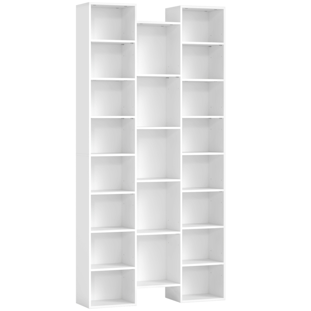 HOMCOM 21-Compartment Bookshelf - White - image 1