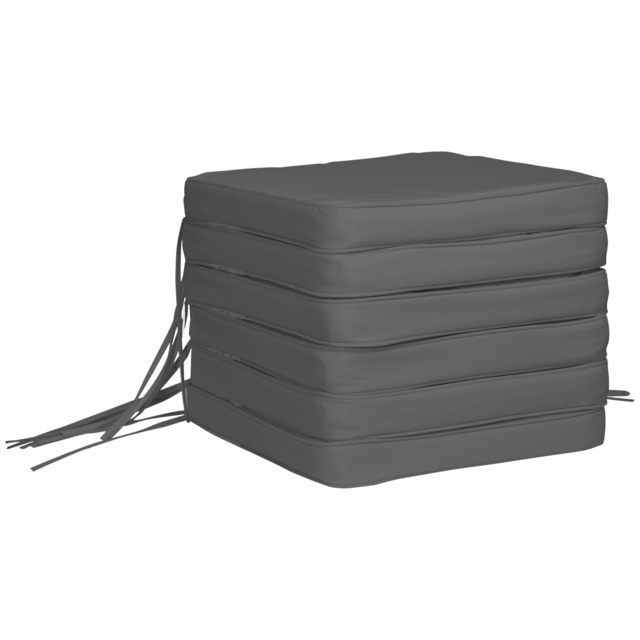 Outsunny Cosy Cushion Collection: Plush Seating Pads for Alfresco Lounging, 42x42x5cm, Slate Grey - Aosom UK - image 1