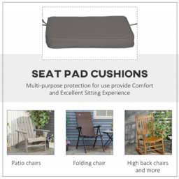 Outsunny Cosy Cushion Collection: Plush Seating Pads for Alfresco Lounging, 42x42x5cm, Slate Grey - Aosom UK - thumbnail 6