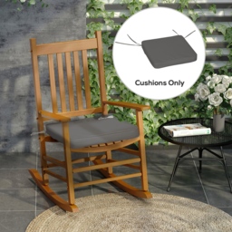Outsunny Cosy Cushion Collection: Plush Seating Pads for Alfresco Lounging, 42x42x5cm, Slate Grey - Aosom UK - thumbnail 2