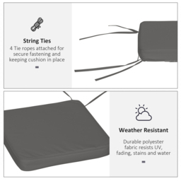 Outsunny Cosy Cushion Collection: Plush Seating Pads for Alfresco Lounging, 42x42x5cm, Slate Grey - Aosom UK - thumbnail 5