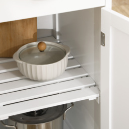HOMCOM Compact Kitchen Trolley Utility Cart on Wheels with Wine Rack, Drawer, Open Shelf and Storage Cabinet for Dining Room, White - Aosom UK - thumbnail 8