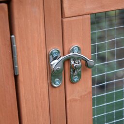 Pawhut 2 Floor Wooden Rabbit Hutch Bunny Cage House Chicken Coop Outdoor Garden Backyard 158 x 58 x 68 cm - thumbnail 6