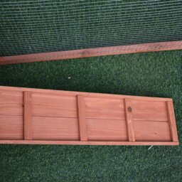 Pawhut 2 Floor Wooden Rabbit Hutch Bunny Cage House Chicken Coop Outdoor Garden Backyard 158 x 58 x 68 cm - thumbnail 7