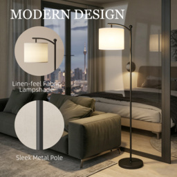 HOMCOM LED Floor Lamp, Stepless Dimmable Reading Standing Lamp with Magnetic Remote Control and 11 Colours Temperature & 11 Brightness Levels, 60 Min Timer for Living Room, Bedroom, Office, Black - thumbnail 8