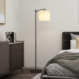 HOMCOM LED Floor Lamp, Stepless Dimmable Reading Standing Lamp with Magnetic Remote Control and 11 Colours Temperature & 11 Brightness Levels, 60 Min Timer for Living Room, Bedroom, Office, Black - thumbnail 2